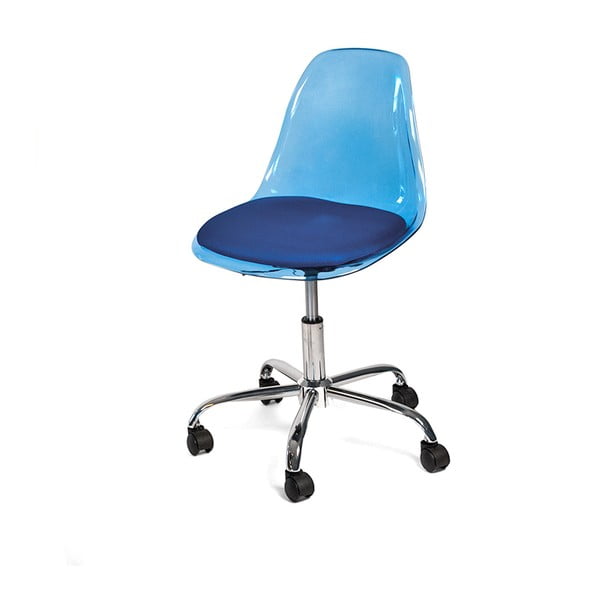 Pracovná stolička na kolieskach Plato, modrá