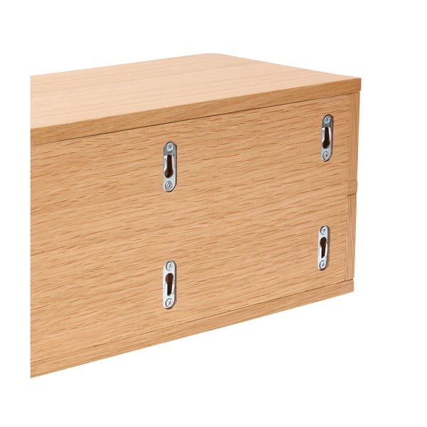 Závesný nočný stolík s poličkami v dekore duba v prírodnej farbe Öppen – Hübsch-image-4