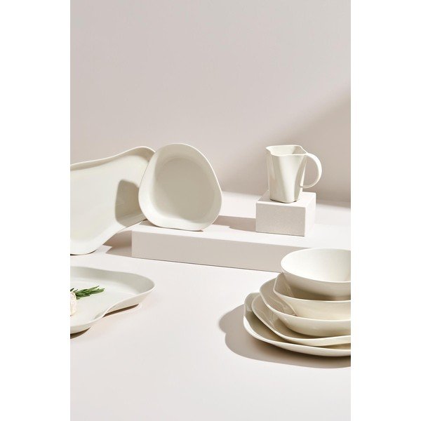 Biele dezertné taniere v súprave 2 ks Lux – Kütahya Porselen-image-1