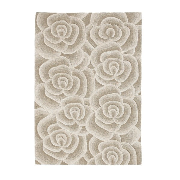 Béžový koberec Think Rugs Valentine, 90 × 150 cm