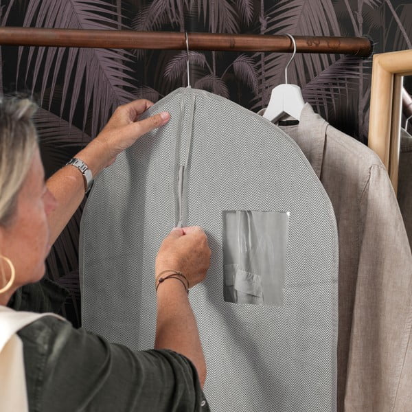 Sivý obal na oblečenie Compactor Boston, 60 x 100 cm-image-1