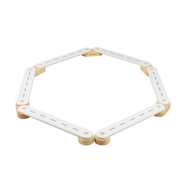 Biela senzorická dráha z borovicového dreva 10x408x5 cm Montessori – Meowbaby-image-2