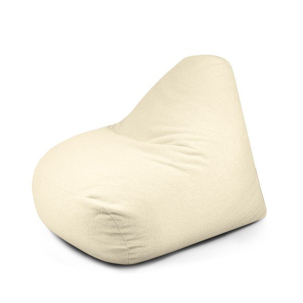 Krémový sedací vak z textílie buklé Snug 100 – SLOWDOWN