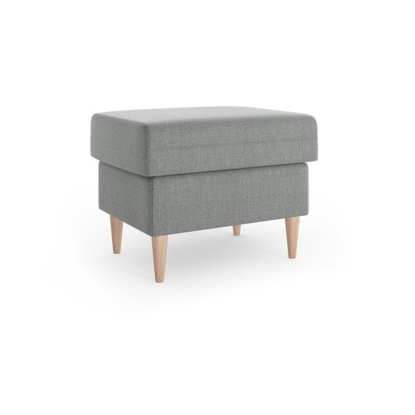 Sivý puf Mazzini Sofas Aubrieta, 60 × 45 cm