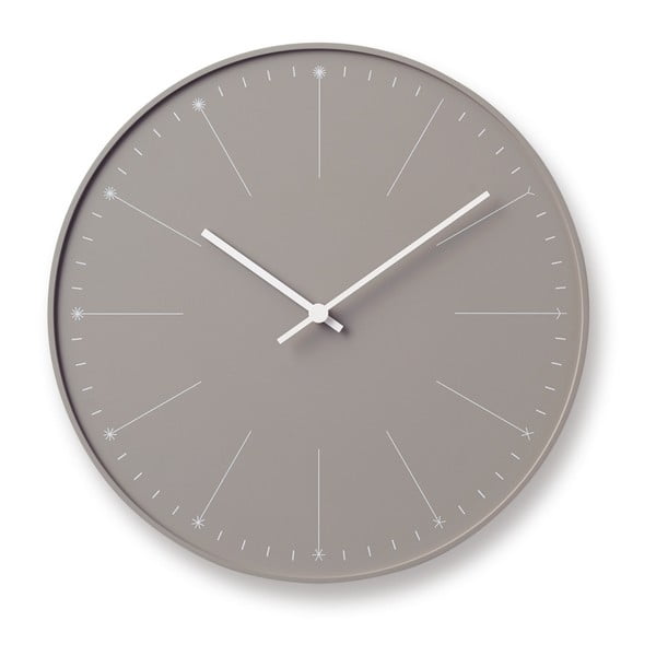 Béžové nástenné hodiny Lemnos Clock Dandelion, ⌀ 29 cm
