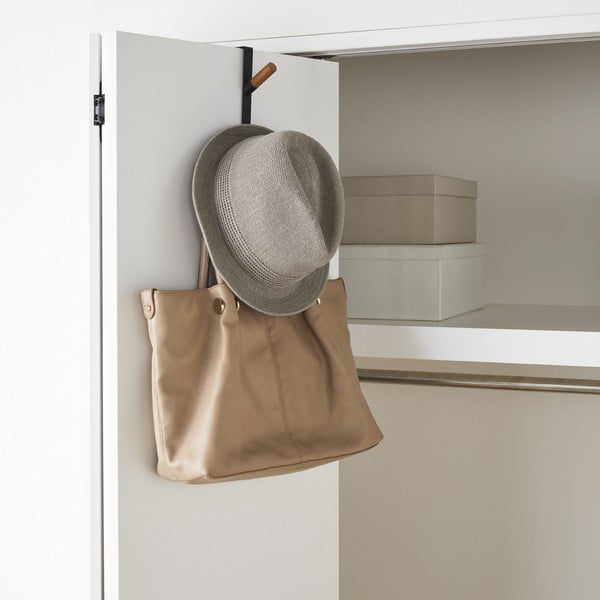 Čierny kovový vešiak na dvere 1,5 cm Tower – YAMAZAKI-image-2