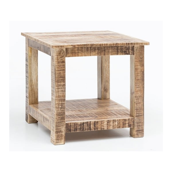 Konferenčný stôl z masívneho mangového dreva Skyport RUSTICA, výška 60 cm