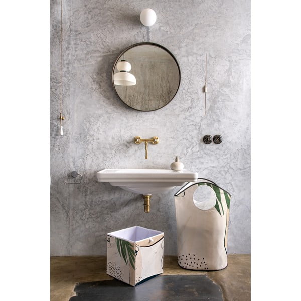 Béžový úložný box z mikrovlákna Butter Kings Abstract Dark, 32 l-image-1