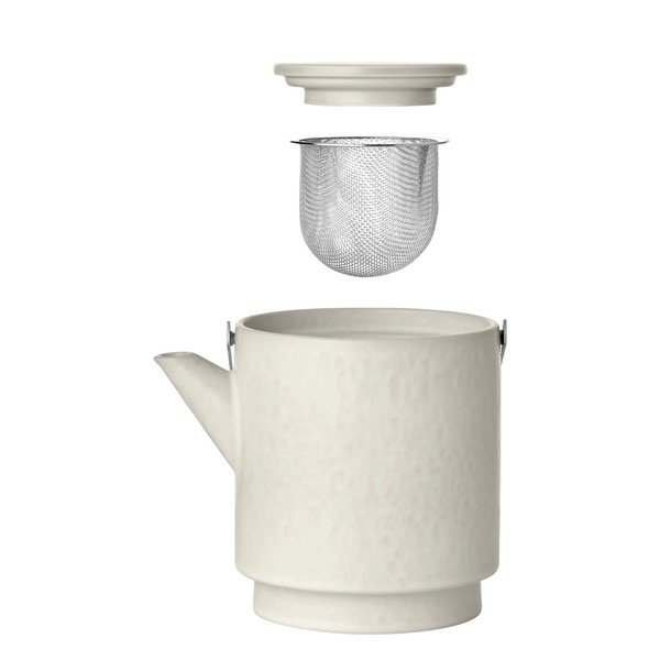 Krémovobiela kameninová kanvica na čaj so sitkom 1 l Makoto – Blomus-image-2