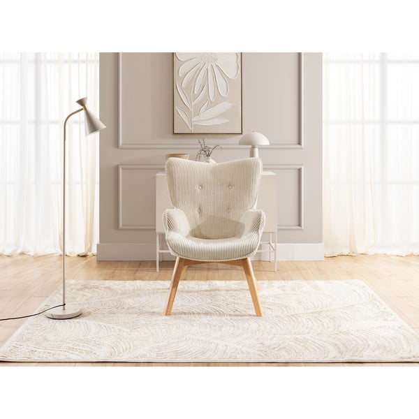 Béžové menčestrové kreslo Niko – Ropez-image-1
