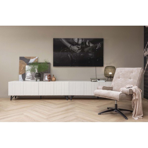Krémový TV stolík z borovicového dreva 181x56 cm Miller - WOOOD-image-1