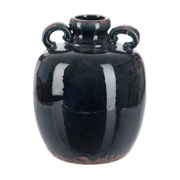 Váza Dark Petrol Handle, 25x25x29 cm
