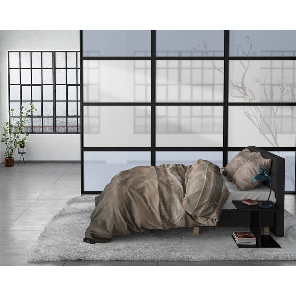 Hnedé flanelové obliečky na jednolôžko Sleeptime Marcus Taupe, 140 x 220 cm-image-4