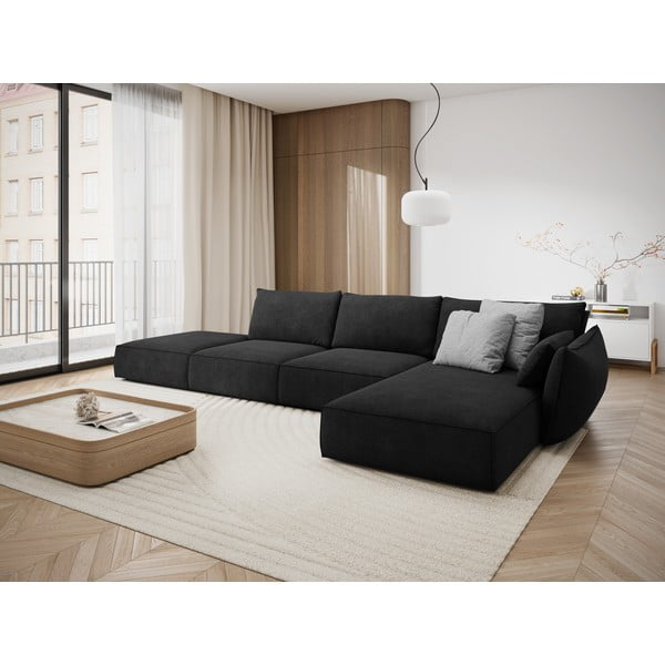 Tmavosivá rohová pohovka (pravý roh) Vanda - Mazzini Sofas-image-1