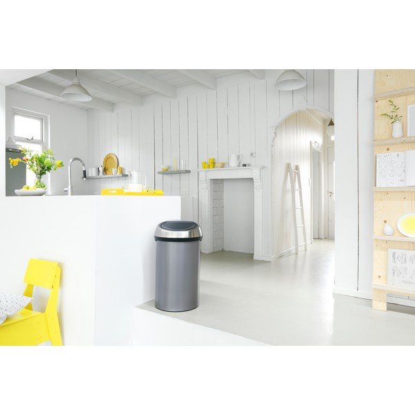Sivý dotykový oceľový odpadkový kôš 60 l Touch Bin – Brabantia-image-1