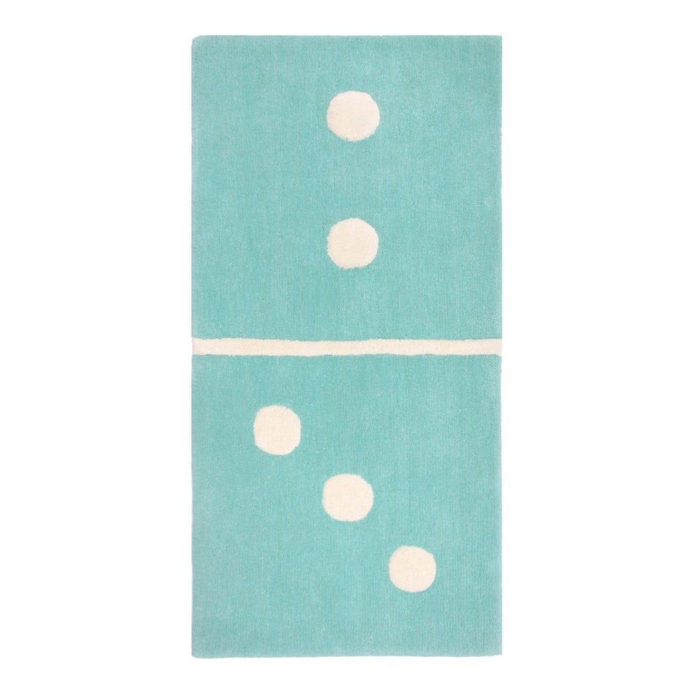 Detský modrý koberec Nattiot Domino, 60 × 120 cm