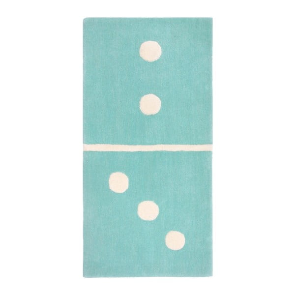 Detský modrý koberec Nattiot Domino, 60 × 120 cm