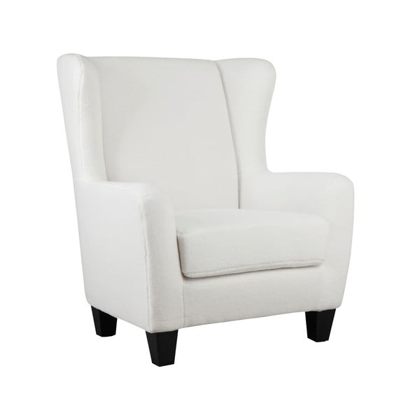 Biele zamatové kreslo ušiak Zhili - Støraa-image-4