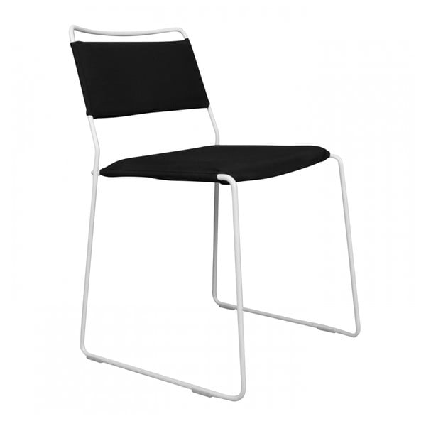 Čierna stolička s bielou konštrukciou OK Design One Wire