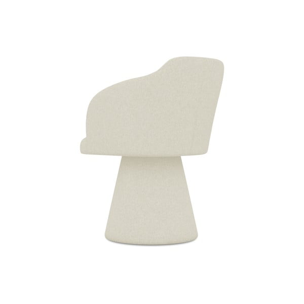 Krémovobiele čalúnené jedálenské kreslo Kanoa – Makamii-image-3