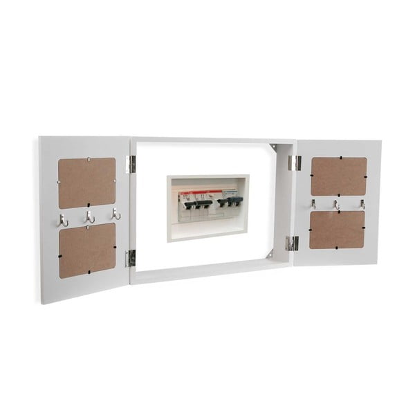 Drevený nástenný držiak na kľúče s rámikmi na 4 fotografie Versa-image-2