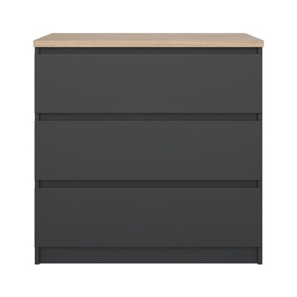 Tmavosivá komoda 77x76x50 cm Naia – Tvilum-image-2