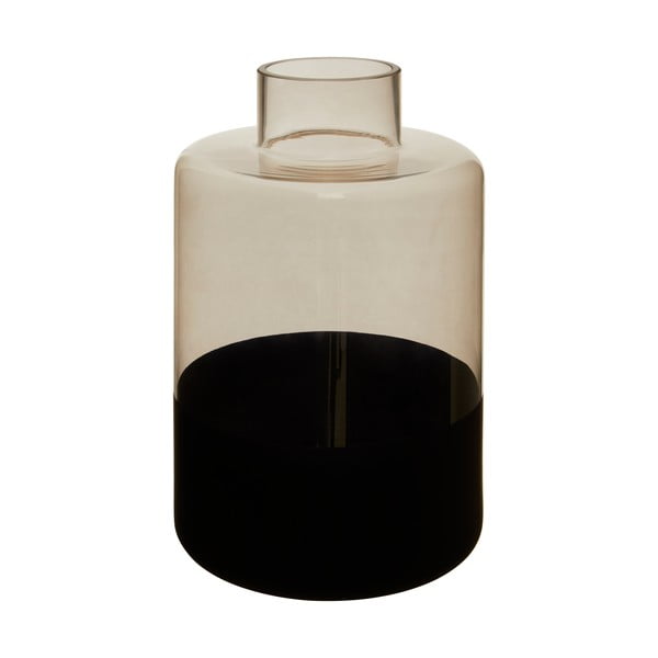 Sklenená váza s čiernymi detailmi Premier Houseware Cova, výška 32 cm