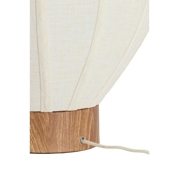 Krémovobiela kovová stolová lampa s textilným tienidlom (výška  36 cm) Kyzo – Light & Living-image-2