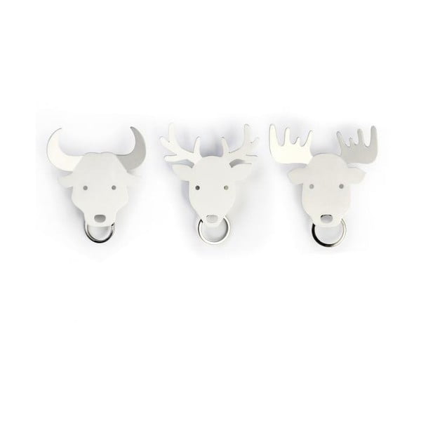 Vešiačik na kľúče QUALY Deer Key Holder, biely-image-2