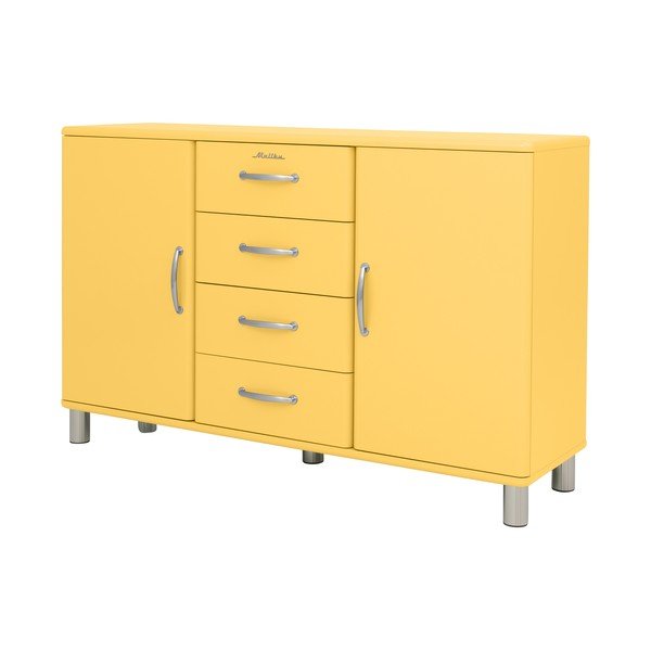 Žltá nízka komoda 146x92 cm Malibu - Tenzo-image-1