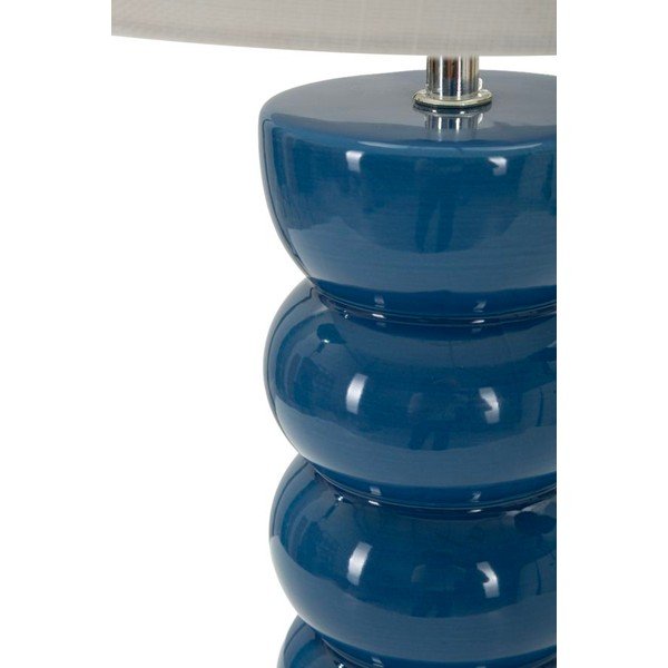 Biela/modrá keramická stolová lampa s textilným tienidlom (výška  46 cm) Torr – Mauro Ferretti-image-3