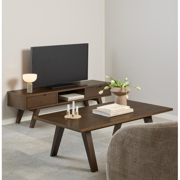 Hnedý konferenčný stolík v dekore duba 70x130 cm A-Line – Actona-image-1