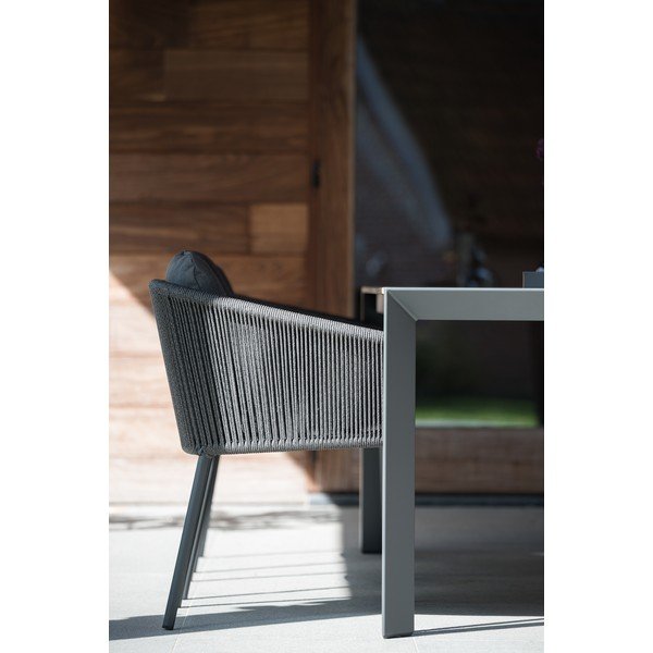 Čierna kovová záhradná stolička Omer – Diphano-image-1