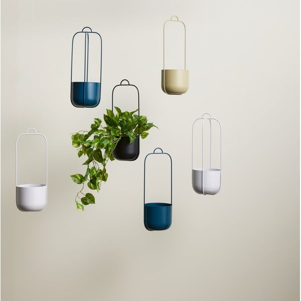 Súprava 2 čiernych závesných železných kvetináčov Hübsch Juro-image-4