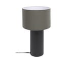 Čierno-sivá stolová lampa s kovovým tienidlom (výška 50 cm) Domicina - Kave Home