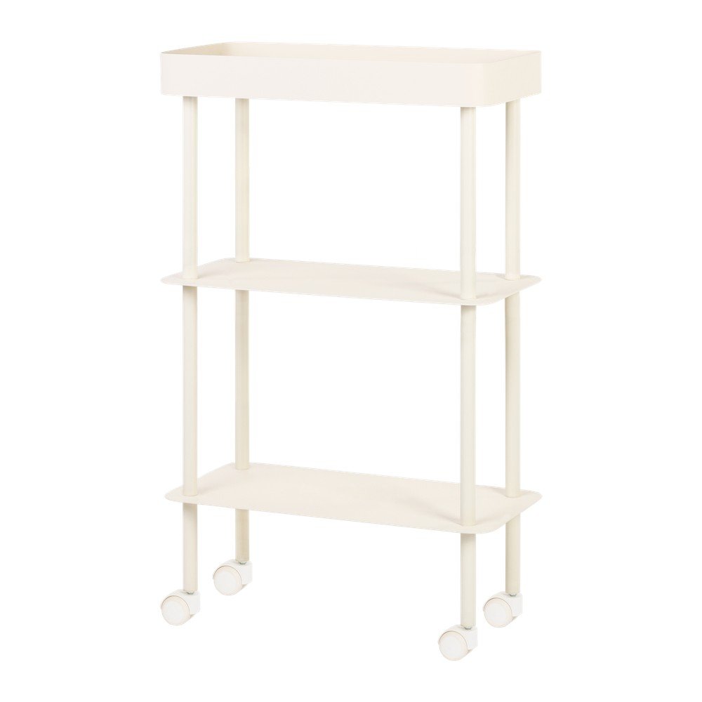 E-shop Béžový kovový pojazdný regál 60x97x30 cm Nolle – noo.ma