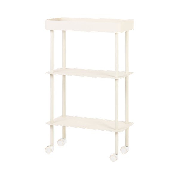 Béžový kovový pojazdný regál 60x97x30 cm Nolle – noo.ma