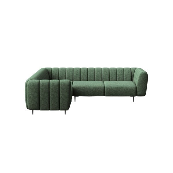 Tmavozelená rohová pohovka (ľavý roh/do L) Shel – Ghado