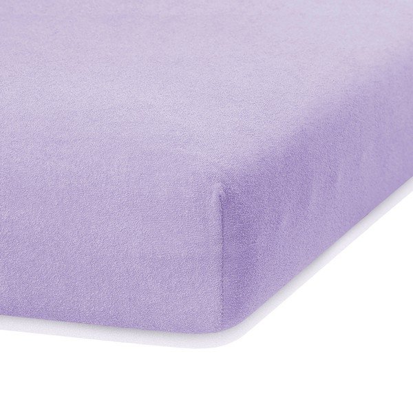 Fialová elastická plachta na dvojlôžko AmeliaHome Ruby Siesta, 200-220 x 200 cm-image-2