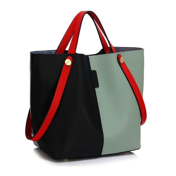 Čierno-modrá kabelka L&S Bags Bondy