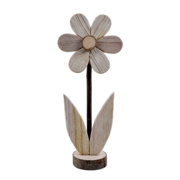 Stredná drevená dekorácia v tvare kvetiny Ego Dekor, 12 × 28,5 cm