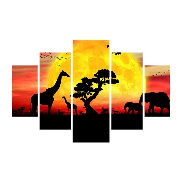 Viacdielny obraz Safari, 92 × 56 cm