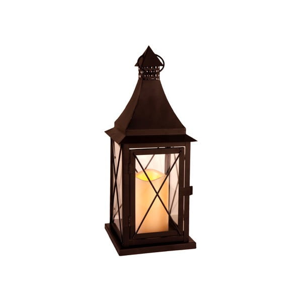 LED lampáš Lantern 37 cm, čierny