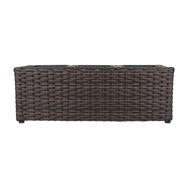 Kvetináč z umelého ratanu s 3 priehradkami Myra, dĺžka 48 cm-image-1