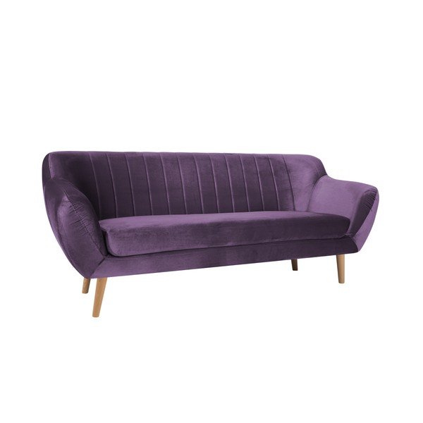 Fialová trojmiestna pohovka Mazzini Sofas Benito-image-1