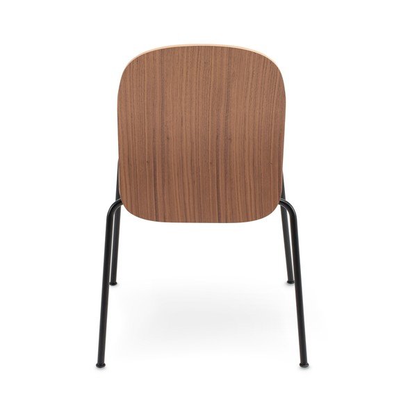 Hnedé stohovateľné jedálenské stoličky v súprave 2 ks v dekore orecha Book – Gazzda-image-3