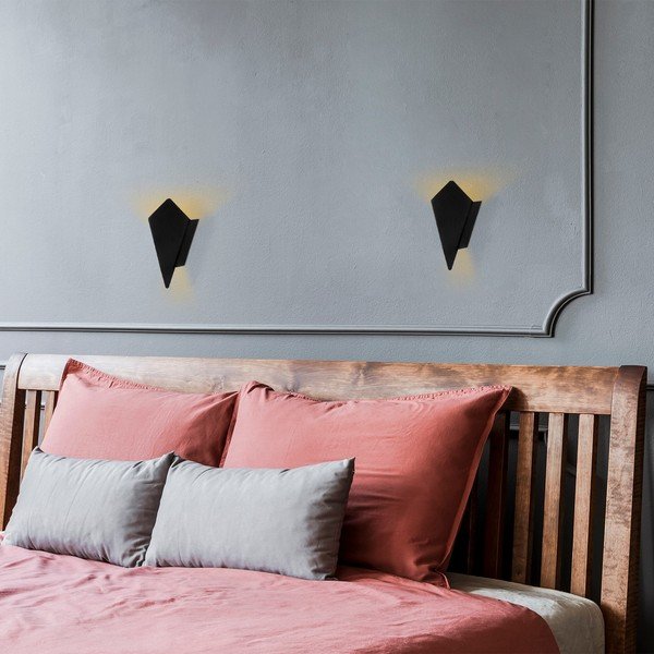 Čierne nástenné svietidlo Cut – Opviq lights-image-3