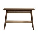 Hnedý konzolový stolík s doskou v dubovom dekore 40x110 cm Barrali – Unique Furniture