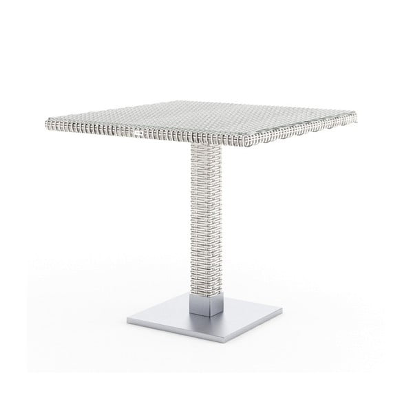 Biely záhradný stôl Oltre Quadro, 80 cm