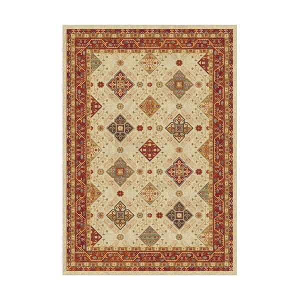 Červeno-béžový koberec Universal Nova, 200 x 67 cm